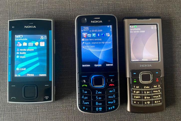 3 x leuke Nokia Mobiele telefoon’s, Telecommunicatie, Mobiele telefoons | Nokia, Gebruikt, Zonder abonnement, Zonder simlock, Klassiek of Candybar