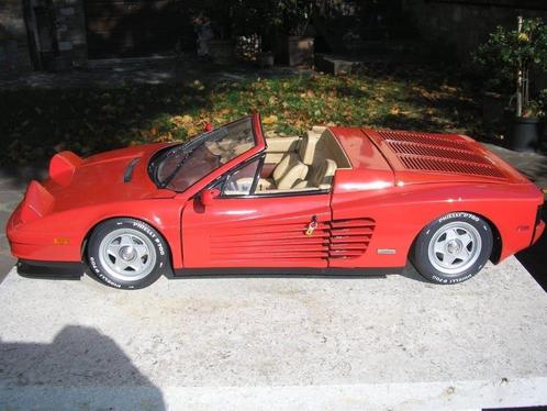 Ferrari 1/8 Pocher 1/8 512TR Testarossa cabrio diverse kleur, Hobby en Vrije tijd, Modelauto's | 1:5 tot 1:12, Zo goed als nieuw