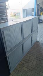 Nette kleine metalen roldeurkasten, archiefkasten, Gebruikt, Lage metalen roldeurkasten archiefkasten, R, H