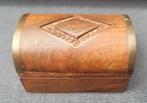 Vintage Spaans Houten Doosje met Messing, Ophalen of Verzenden