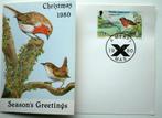 Vogels op kerstkaart Isle of Man, Ophalen of Verzenden, Envelop