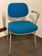 bureaustoel; blauwe bekleding, Ophalen, Gebruikt, Beige, Bureaustoel