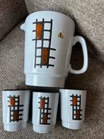 Potterie “de Groenekan” Kan en 3 Bekers, Antiek en Kunst, Antiek | Keramiek en Aardewerk, Ophalen of Verzenden