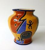 Keramiek vaas met gestyleerde Pop Art motieven 60-k, Antiek en Kunst, Ophalen of Verzenden