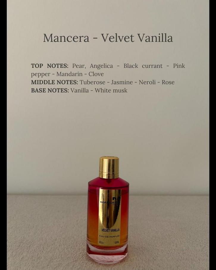 MANCERA - VELVET VANILLA -> 2-5-10 ml, Sieraden, Tassen en Uiterlijk, Uiterlijk | Parfum, Nieuw, Verzenden