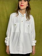 Vintage blouse / shirt - wit -Gabriella Benelli - 42/XL, Gedragen, Maat 42/44 (L), Vintage, Ophalen of Verzenden