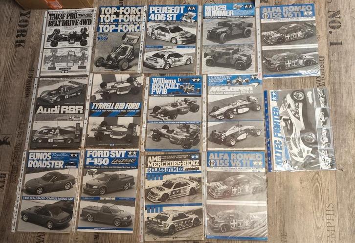 Tamiya vintage handleidingen onroad, Hobby en Vrije tijd, Modelbouw | Radiografisch | Auto's, Zo goed als nieuw, Auto onroad, Ophalen of Verzenden