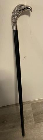 Houten wandelstok met een adelaarskop zilver, Ophalen of Verzenden, Gebruikt