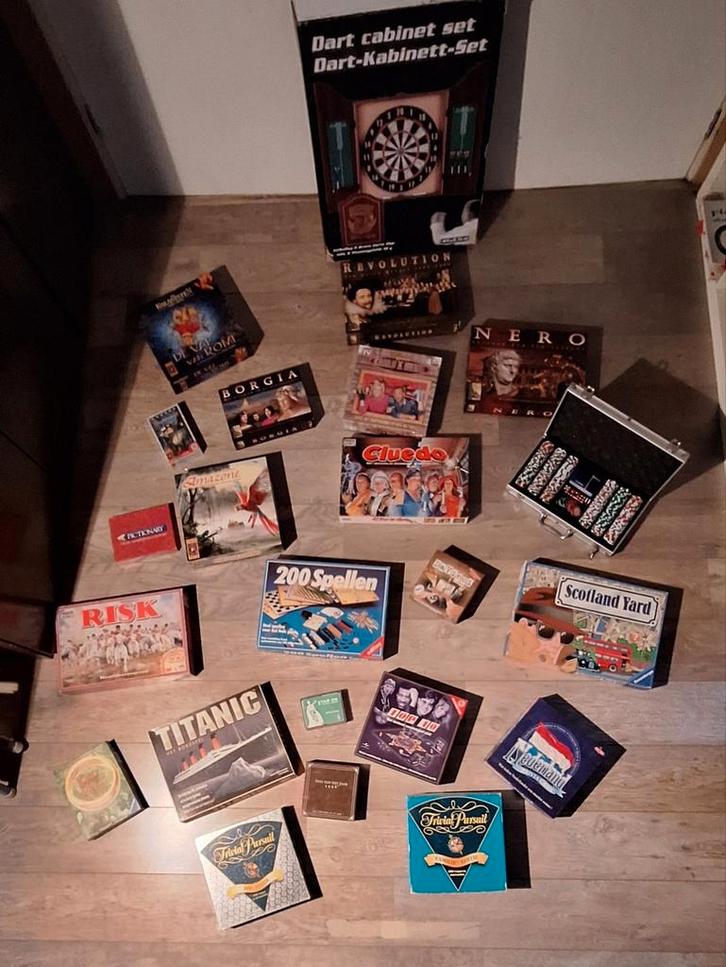 Gezelschapsspellen Collectie, Hobby en Vrije tijd, Gezelschapsspellen | Bordspellen, Zo goed als nieuw, Een of twee spelers, Drie of vier spelers