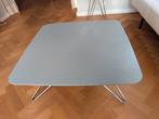 Onbeschadigde Leolux CIMBER salon tafel 90x90 Chroom poten, Ophalen, Tijdloos design, 50 tot 100 cm, 50 tot 100 cm