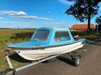 Placom kajuitbootje met motor en trailer., Watersport en Boten, Ophalen, Tot 10 pk, 6 meter of meer, Zo goed als nieuw