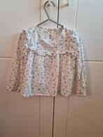 Blouse blousje shirt wit bloemetjes mt 104, Ophalen of Verzenden, Meisje, Overhemd of Blouse