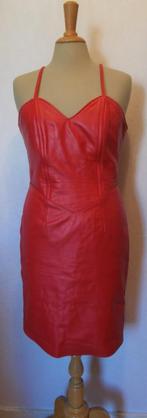 Sexy rode Genuine Leather jurk van Le Ranche! 36, Overige kleuren, Verzenden, Zo goed als nieuw, Knielengte