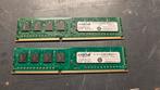 8gb RAM geheugen (2x Crucial 4GB ram - DDR3 1600 MHz UDIMM), Computers en Software, RAM geheugen, Ophalen of Verzenden, Zo goed als nieuw