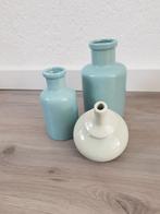 Set van 3 vaasjes, Huis en Inrichting, Woonaccessoires | Vazen, Overige kleuren, Ophalen of Verzenden, Minder dan 50 cm, Glas