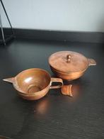 Roodkoperen suikerpot en melkkannetje Jan Eissenloeffel, Antiek en Kunst, Ophalen of Verzenden, Koper