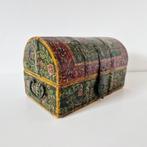Indiaas houten schatkist juwelen kistje, Antiek en Kunst, Ophalen of Verzenden