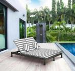 ligbank voor buiten dubbele ligstoel relax NİEUW in doos, Tuin en Terras, Ophalen of Verzenden, Nieuw, Kunststof, Verstelbaar