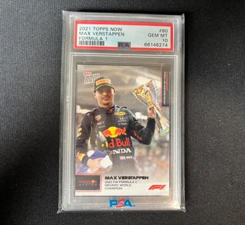 Max Verstappen Topps Now #80 World Champion PSA 10 beschikbaar voor biedingen