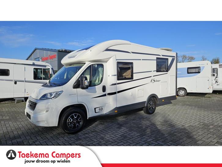 Mobilvetta K-Silver 50 Queensbed/6.50m/euro-6/2019/uniek, Caravans en Kamperen, Campers, Bedrijf, tot en met 3, Half-integraal