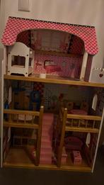 Leuk poppenhuis met meubeltjes, Poppenhuis, Gebruikt, Ophalen of Verzenden