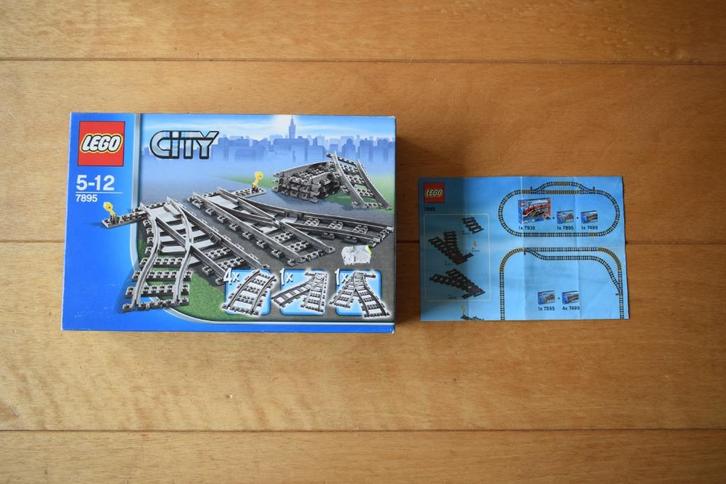Lego trein wissels 2x en 4x bochten 7895, Kinderen en Baby's, Speelgoed | Duplo en Lego, Zo goed als nieuw, Lego, Complete set