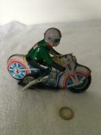 Blikken motorrijder, puntgaaf, rijdt als een speer., Antiek en Kunst, Antiek | Speelgoed, Ophalen of Verzenden