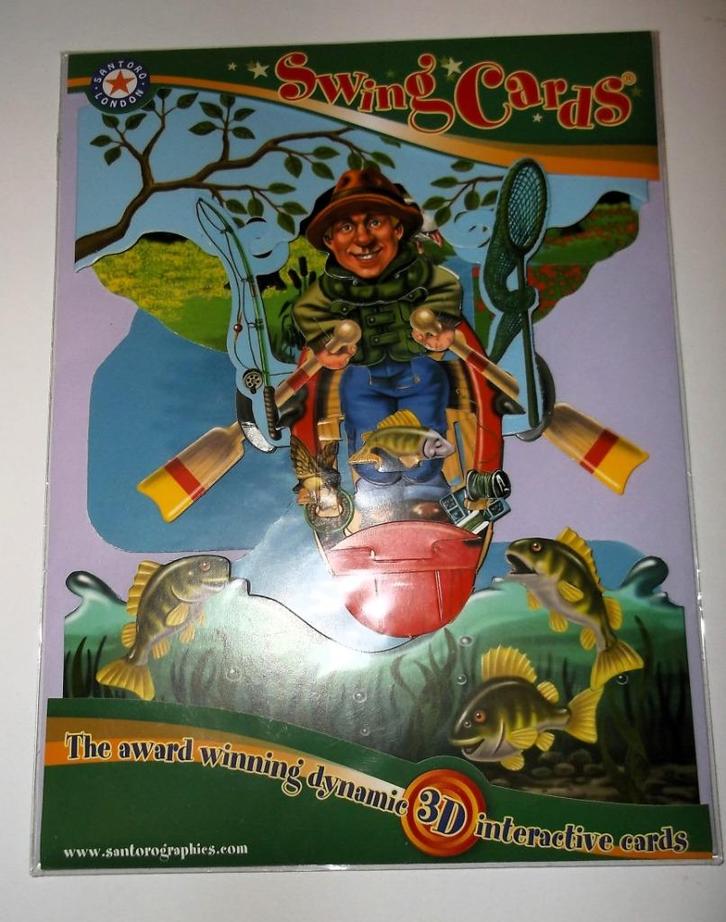 Nieuw 3D Visser Swing Kaart, Hobby en Vrije tijd, Feestartikelen, Nieuw, Overige typen, Ophalen of Verzenden