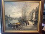 Johan (Jan) Bevort impressionistic European cityscape, Ophalen of Verzenden