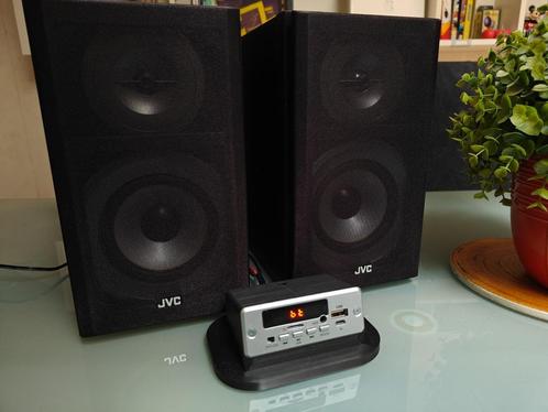 Bluetooth stereo speakerset JVC (zelfbouw), Audio, Tv en Foto, Luidsprekers, Gebruikt, Front, Rear of Stereo speakers, Minder dan 60 watt