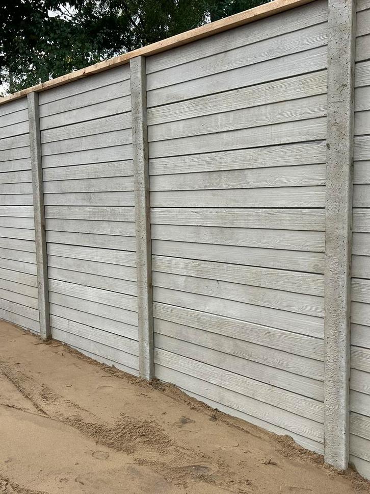 Nu 50% korting op deze betonnen schutting delen, Tuin en Terras, Schuttingen, Nieuw, Overige materialen, Minder dan 3 meter, Ophalen