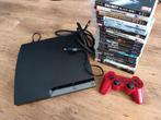 Ps3 Slim 160GB  met 18 spellen, Spelcomputers en Games, Spelcomputers | Sony PlayStation 3, Ophalen of Verzenden, Zo goed als nieuw