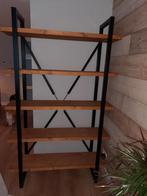 Industriele plankenkast stellage hout metaal, Huis en Inrichting, Kasten | Wandmeubels, Ophalen, Met plank(en), 200 cm of meer