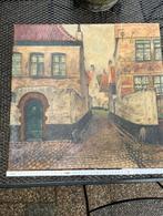 Schilderij begijnhof Kortrijk schilder Meeuwsen, Antiek en Kunst, Kunst | Schilderijen | Klassiek, Ophalen of Verzenden