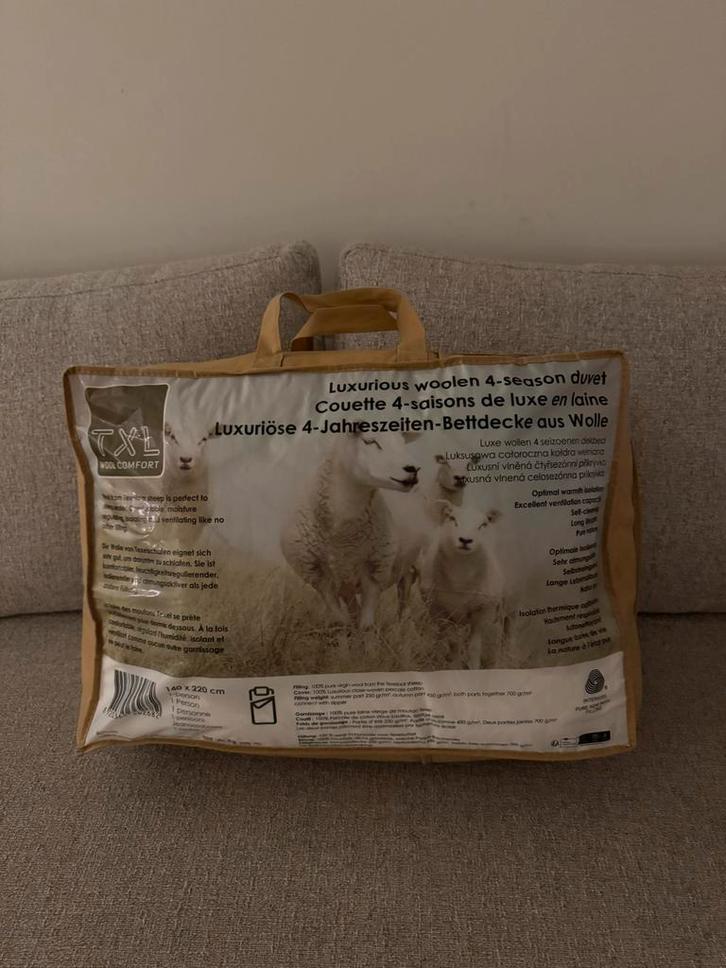 Texels Wollen 4-Seizoenen Dekbed 140x220, Huis en Inrichting, Slaapkamer | Beddengoed, Zo goed als nieuw, Deken of Dekbed, Eenpersoons