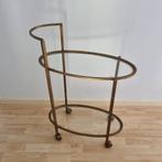 Glazen serveerwagen bar trolley dranken kar drank kar, Ophalen of Verzenden, Glas