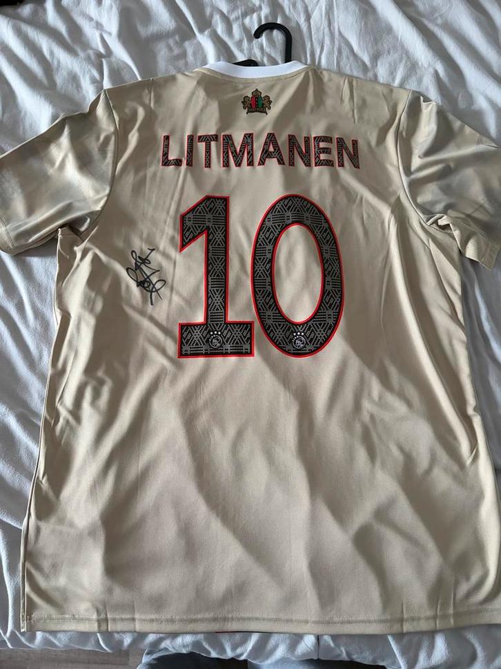 Gesigneerd Jari Litmanen Ajax shirt - Origineel, Verzamelen, Sportartikelen en Voetbal, Nieuw, Ophalen of Verzenden