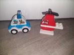 Duplo 10957 Brandweer Helikopter en Politie Auto, Ophalen of Verzenden, Zo goed als nieuw, Complete set, Duplo
