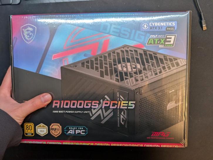 MSI MPG A1000GS PCIE 5 1000W - New, Computers en Software, Interne voedingen, Nieuw, Ophalen of Verzenden