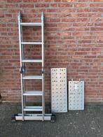 Vouwladder (4x3), Doe-het-zelf en Verbouw, Ladders en Trappen, Ophalen, Gebruikt, Ladder, Opvouwbaar of Inschuifbaar
