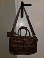 ZGAN Cowboysbag leren tas, Ophalen of Verzenden, Zo goed als nieuw, Bruin, Handtas