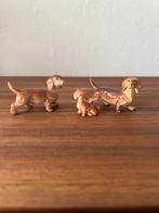 Set van 3 teckel hondenbeeldjes vintage met puppy, Ophalen of Verzenden, Zo goed als nieuw, Beeldje of Figuurtje