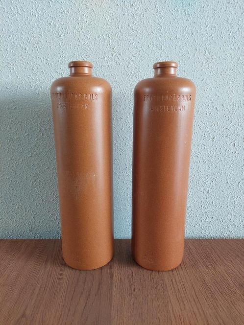 Erven Lucas Bols fles kruik, Huis en Inrichting, Woonaccessoires | Vazen, Gebruikt, Minder dan 50 cm, Glas, Ophalen of Verzenden