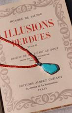 Rood Koraal Collier met Turkoois Hanger, Sterling Zilver, Ophalen of Verzenden, Zo goed als nieuw, Zilver