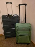 Koffers, Uitschuifbare handgreep, Hard kunststof, Zo goed als nieuw, 55 cm of meer