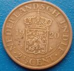 Nederlands Indië 2 1/2 cent - 1920, Postzegels en Munten, Munten | Nederland, Verzenden, Koningin Wilhelmina, Overige waardes