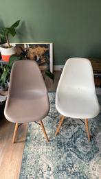 Twee eetkamerstoelen, Huis en Inrichting, Ophalen, Gebruikt, Wit, Twee