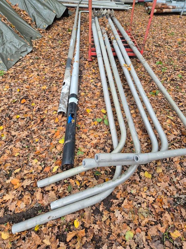 4 x Lantaarnpaal lichtmast alu 6 mtr Lph paardenbak rijbak, Huis en Inrichting, Lampen | Overige, Zo goed als nieuw, Ophalen