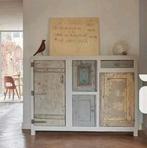 Unieke kast met verschillende deuren h135xd49xb180 cm, Ophalen, Gebruikt