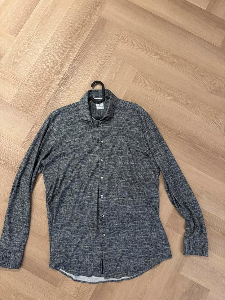 Blue Industry Stretch Overhemd Maat 43 Heren, Kleding | Heren, Overhemden, Zo goed als nieuw, Halswijdte 43/44 (XL), Blauw, Ophalen of Verzenden